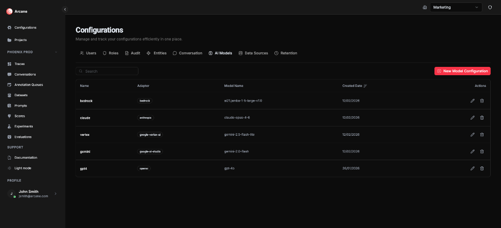 Configurations - AI Models