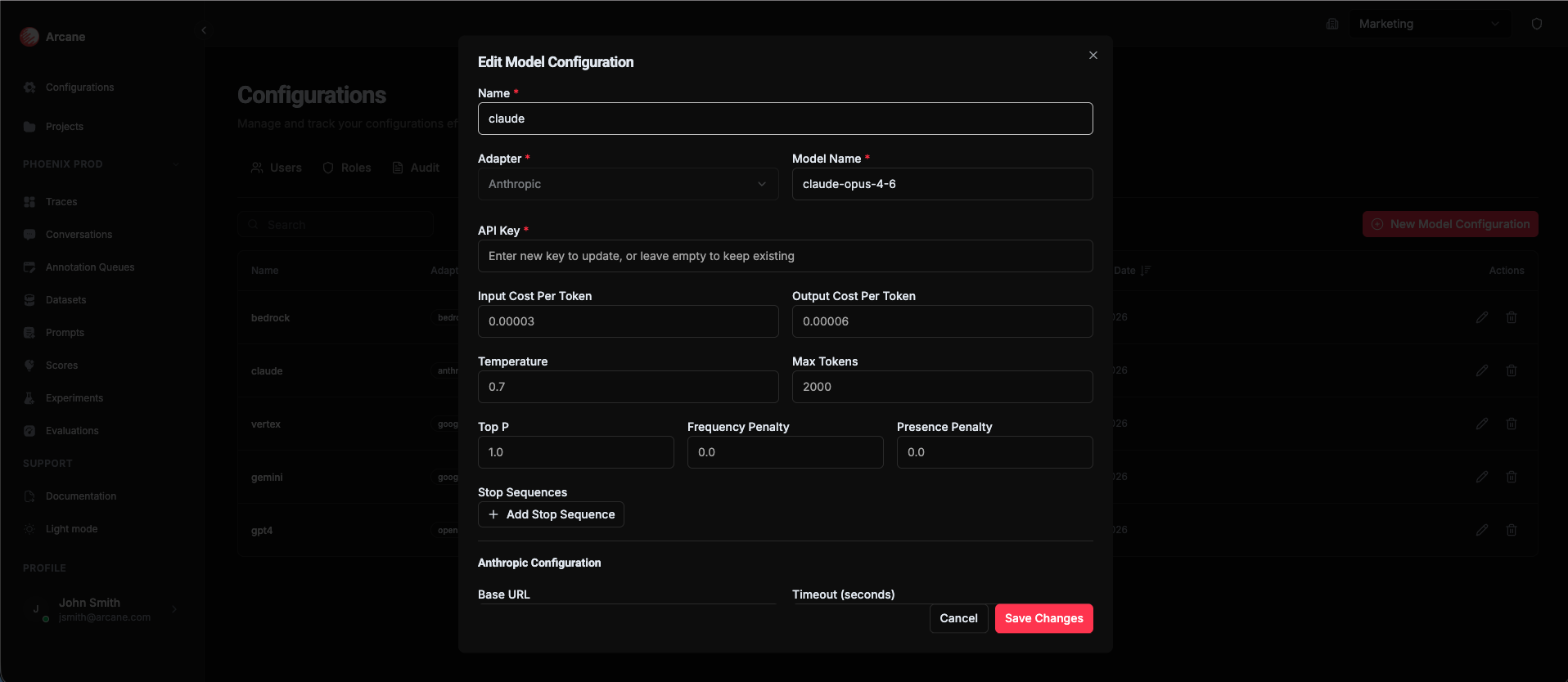 Anthropic Configuration